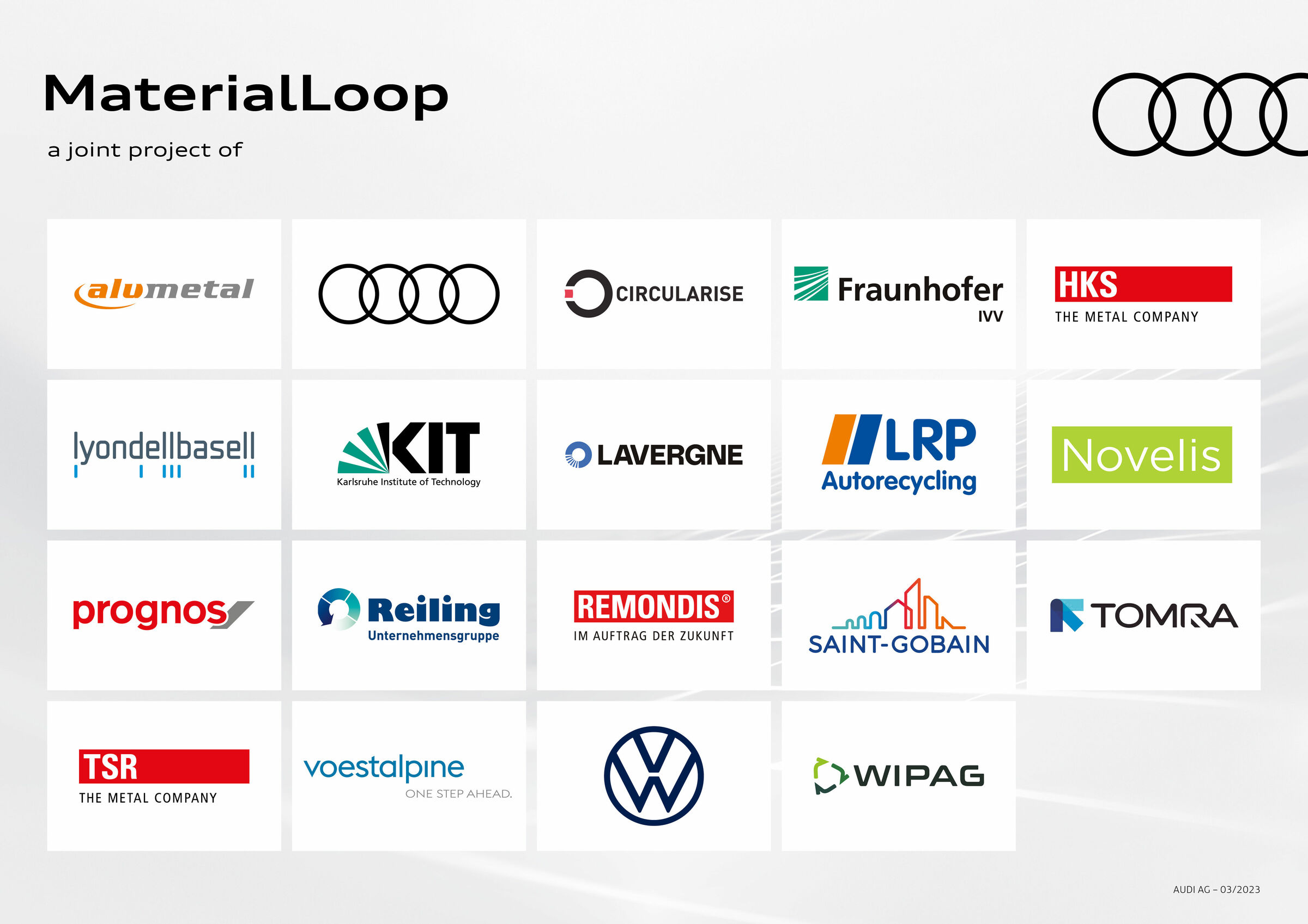 Audi's MaterialLoop project to reuse materials from end-of-life vehicles in production of new cars